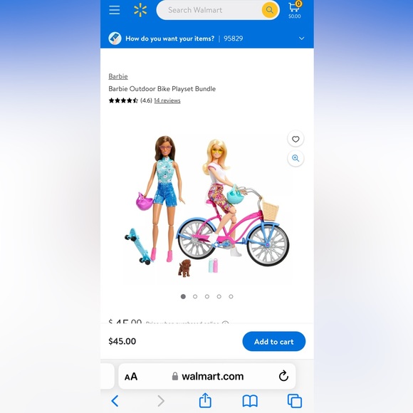 NIB Barbie set with 2 Barbies, a bicycle and skateboard. - Picture 3 of 3